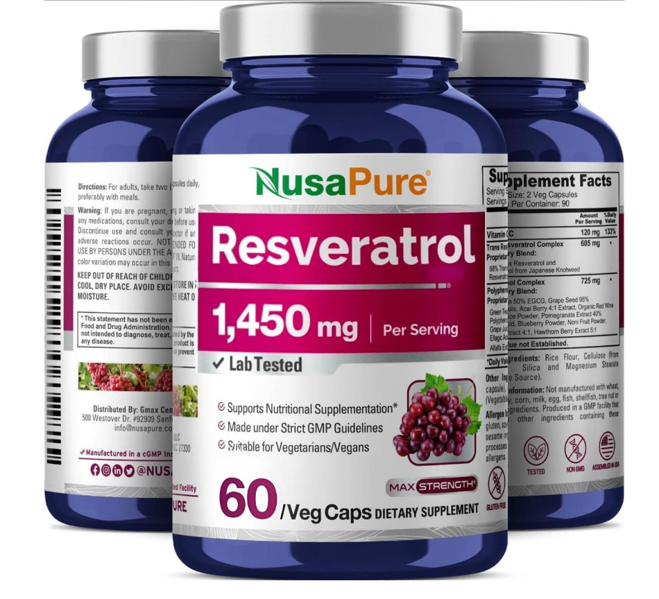 RESVERATROL 60 CAPSULAS EE.UU