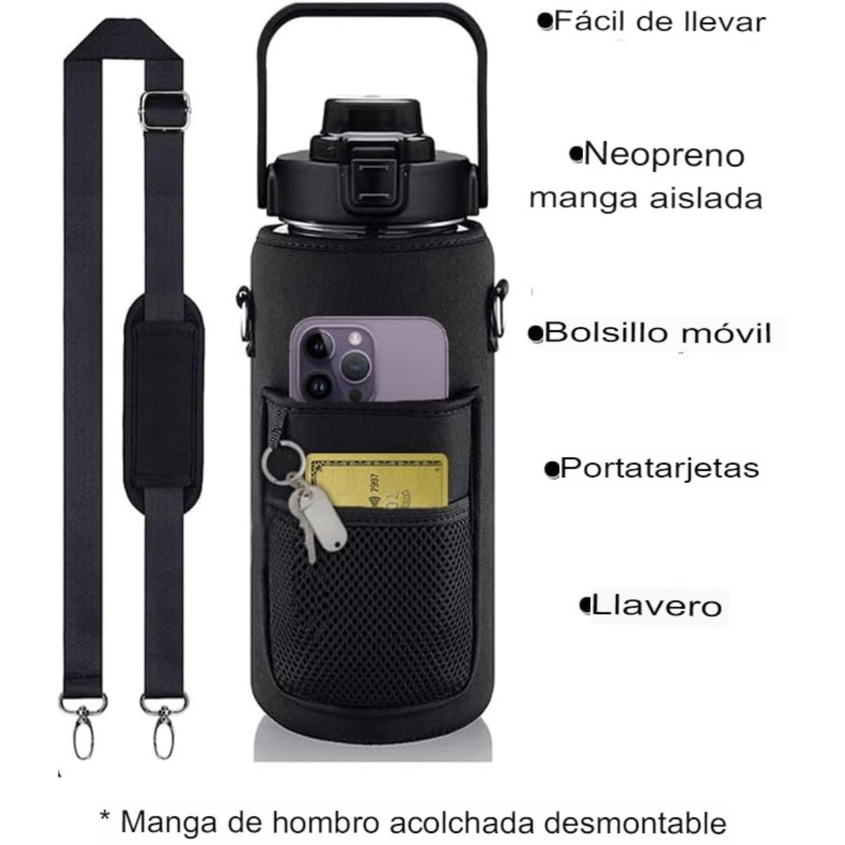 Botella de Agua Multifuncional de 1.9 L