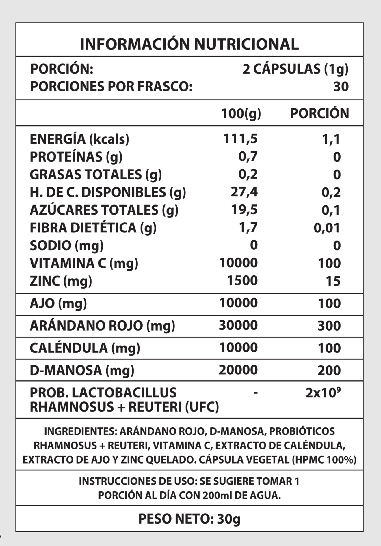 URO 1000mg — 60 Cápsulas | Salud Urinaria
