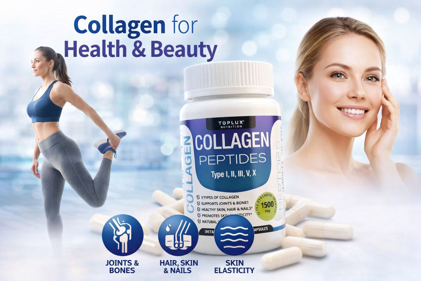Collagen Peptides — 90 Cápsulas
