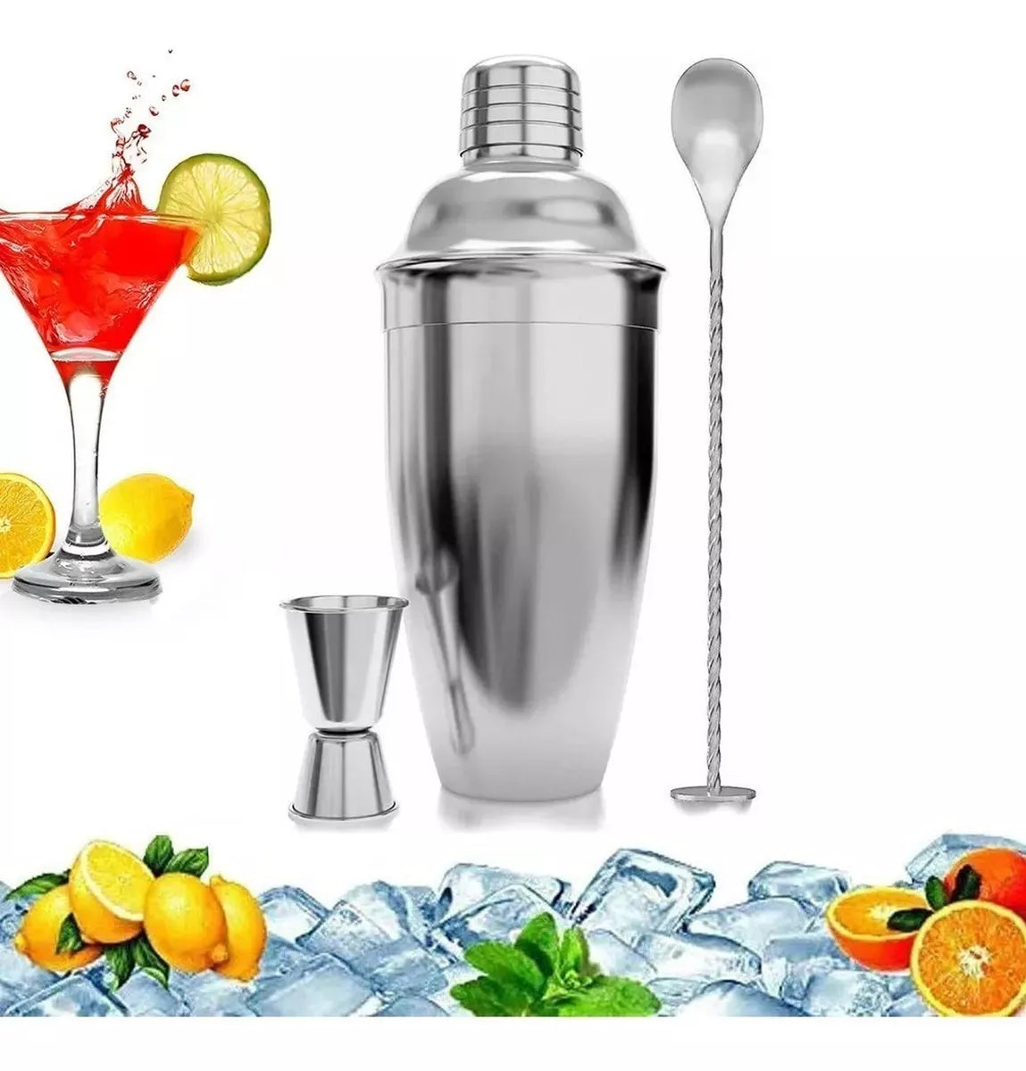 Juego De Coctelera Profesional Bar 3 Pcs