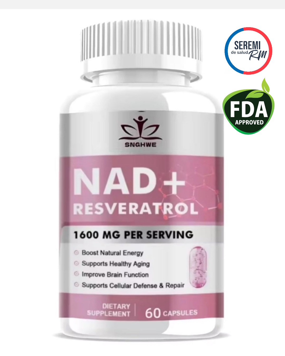 NAD+RESVERATROL 60 CAPSULAS