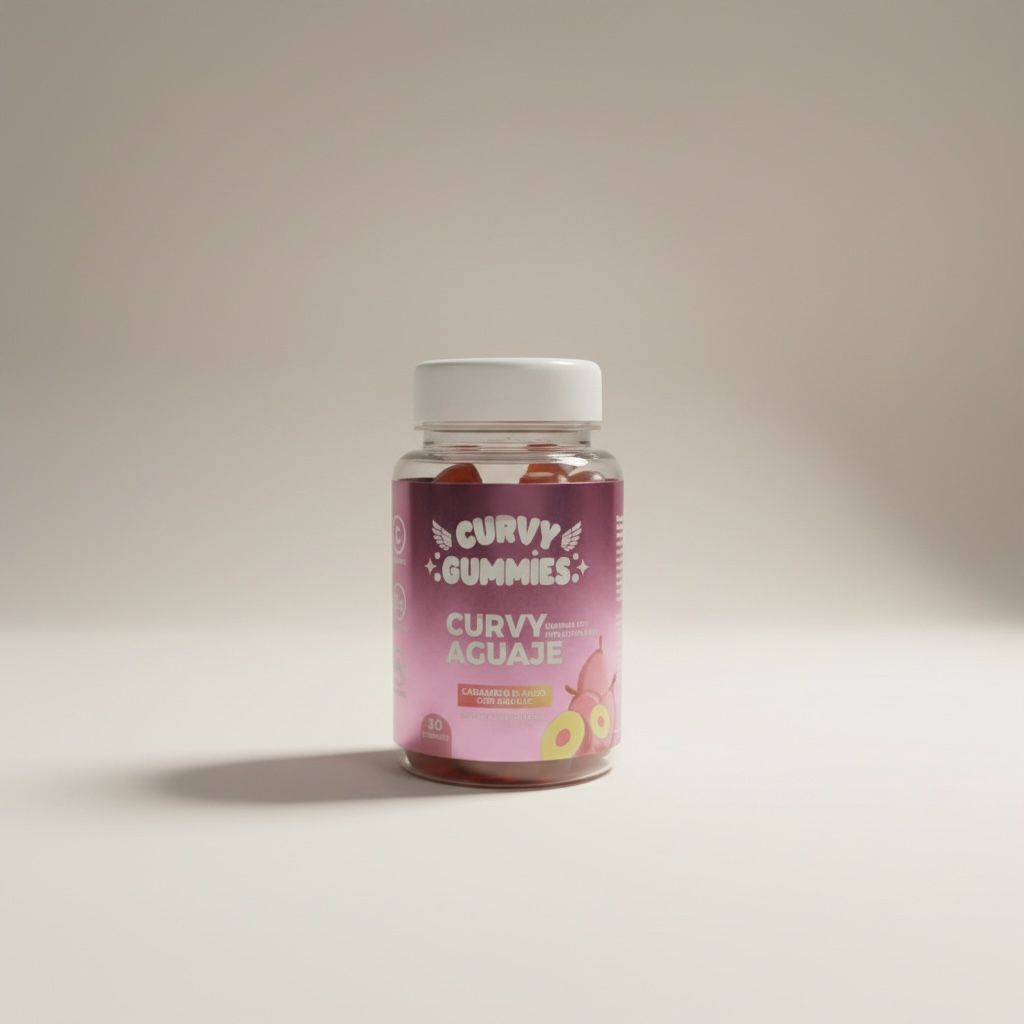 Frasco de Curvy Gummies Aguaje, 30 gomitas, suplemento femenino