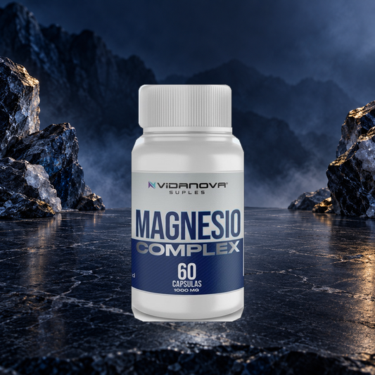 Bote de Magnesio Complex 1000mg, 60 cápsulas, suplemento natural
