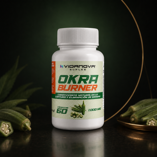 Okra Burner de AuraKatei sobre fondo premium verde